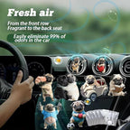 8PCS cute Pug acrylic car vent diffuser, 2D prank Havana cigar car diffuser - Image 6