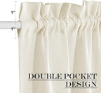 NICETOWN Door Window Curtain Panel, Farmhouse Elegant Solid French Door Curtain - Image 3