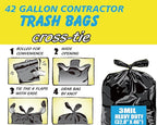Contractor Heavy Duty Trash Bags 42 Gallon | 26 Count | 3 MIL | 32.8" X 46" | - Image 2