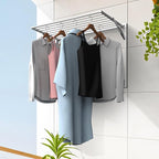 2 Pcs Wall Mount Clothes Drying Rack 26 X 31.5 Laundry Room Organizer Laundry - Image 8
