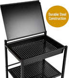 Mind Reader Cart with Covered Compartment, Office Organizer - Image 4