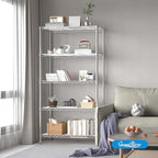 5-Shelf Adjustable Metal Shelf Wire Shelving Unit Storage Rack Display Shelf - Image 2
