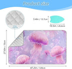 Pink Cute Jellyfishes and Bubbles Ironing Mat - Image 2