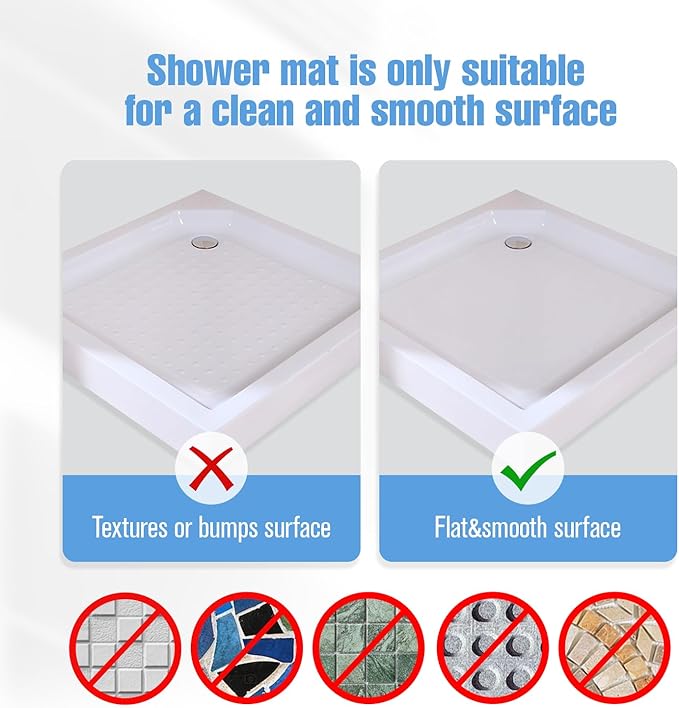 Shower Mat Non-Slip Bath Mat for Tub Floor & Stall - Image 7