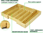 Kitchen Bamboo Silverware Drawer Organizer - Image 7