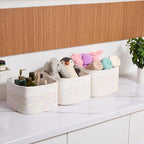Small Organizing Baskets for Cubes Shelf, 9.7x9.7x7.1 Inch Rope Woven Storage - Image 6