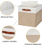 DULLEMELO Cube Storage Bins, Collapsible foldable Linen Canvas Closet Storage - Image 4