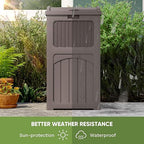 Patiowell 36 Gallon Outdoor Trash Can, Resin Outdoor Garbage Can - Image 8
