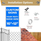 custom parking sign, Aluminum Weatherproof Metal Sign Multiple Sizes Custom - Image 4