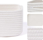 Small Storage Baskets for Organizing | Closet Organizer Bins | Shelf Toy Basket - Image 2