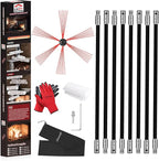 26 Feet Chimney Sweep Kit, Chimney Cleaning Kit by cleancraft
