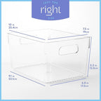 Plastic Food Storage 4 Pack Clear Container Bin - Image 3