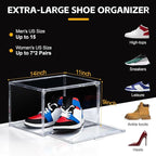 NYZE 12 Pack Acrylic Shoe Boxes Side Open, Shoe Storage Organizer - Image 2