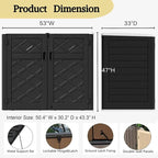ZZM Large Outdoor Storage Shed, 48 Cu Ft Resin Versatile Storage Cabinet - Image 3
