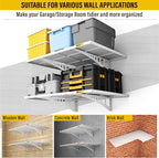 2Pack 2x3ft Adjustable Metal Garage Wall Shelving Heavy Duty Garage Storage - Image 6