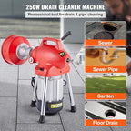 VEVOR Drain Cleaner Machine 66FT x 5/8 Inch, 250W Electric Sewer Snake Auger - Image 2