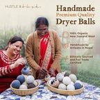 Fluff Ewes Wool Dryer Balls 6 Pack Premium New Zealand Wool Laundry Balls - Image 3