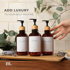 MaisoNovo Refillable Shampoo and Conditioner Bottles | 16.9 fl oz Set of 3 - Image 3