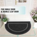 OLANLY Half Circle Door Mat Indoor Outdoor Entrance Welcome, Waterproof - Image 3