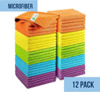 GREEN LIFESTYLE Chamois Cloth, Microfiber Cleaning Cloth 12 Pack, Borderless - Image 7