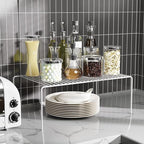 MediumWhite Cabinet Storage Shelf Rack Set of 2, Rustproof Metal Wire Kitchen - Image 2