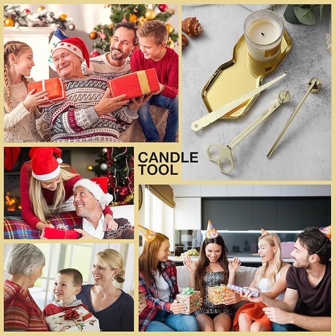 3-in-1 Candle Accessory Set, Wick Trimmer, Candle Snuffer, Wick Spoon, - Image 7