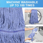 Commercial Mop with Extra Head Replacement, 63Inch Handle Heavy Duty Industrial - Image 5