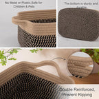 OIAHOMY 3 Pack Storage Baskets for Organizing, Woven Cotton Rope Basket for - Image 4