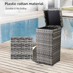 VINGLI Wicker Patio Trash Can, 27 Gallon Rattan Trash Can - Image 4