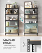 SONGMICS 5-Tier Storage Shelves, Load 2310 lb, Boltless Assembly, Adjustable - Image 5