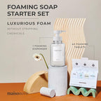 MaisoNovo 14 oz Clear Glass Foaming Soap Dispenser - Image 2