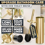 Gold Toilet Brush and Holder Set - Image 4
