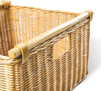 The Basket Lady Deep Pole Handle Wicker Storage Basket, 13.5 in L x 14 in W x 9 - Image 2
