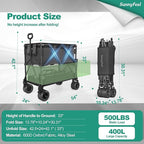 SUNNYFEEL Double Decker Wagon, Collapsible Outdoor Utility Wagon Cart 500LB - Image 2