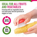 Vegetable Brush Scrubber for Food – 2Pcs Set Fruit and Veggie Brush – Silicone - Image 4