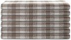 Kitchen Towels Set of 6 Brown/Ivory Checks 20x30 Inches 100% Cotton Highly - Image 2