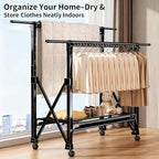 Heavy Duty Rolling Clothing Rack - Image 8