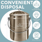 EPICA Countertop Compost Bin Kitchen | 1.3 Gallon | Odorless Composting Bin - Image 4