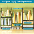 Heavy Duty Garment Rack Large Clothes Rack, Freestanding Closet Portable - Image 3