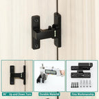 90/180 Degree Flip Latch Gate Latch, Heavy Duty Black Safety Door Lock Enhanced - Image 4