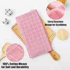 Homaxy 100% Cotton Terry Kitchen Towels, Checkered Designed, Soft and Super - Image 7
