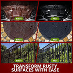 4-in-1 Rust Converter & Metal Primer, 34 Fl Oz Black Rust Inhibitor Paint - Image 3