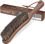 Lint Brush for Clothes with 100% Soft Horse Hair Bristle, Large Walnut Wood by TAKAVU