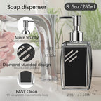 Purple Soap Dispenser with Refillable Plastic Pump - Image 4