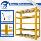 REIBII 72''H Garage Shelving 3010 LBS Storage Shelves Adjustable Metal Shelving - Image 9