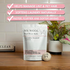 Lavender Scented Wool Dryer Balls – 6 XL Pack – Natural Fabric Softener - Image 2