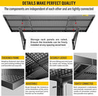 4Pack 1.64x4ft Adjustable Metal Garage Wall Shelving Heavy Duty Garage Storage - Image 5