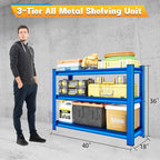 40" W Garage Shelving Heavy Duty，1500LBS Loads Adjustable Garage Storage Shelves - Image 3