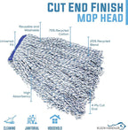 KLEEN HANDLER Cut End Finish Mop | 1.25" Universal Headband Maximum Absorption - Image 2