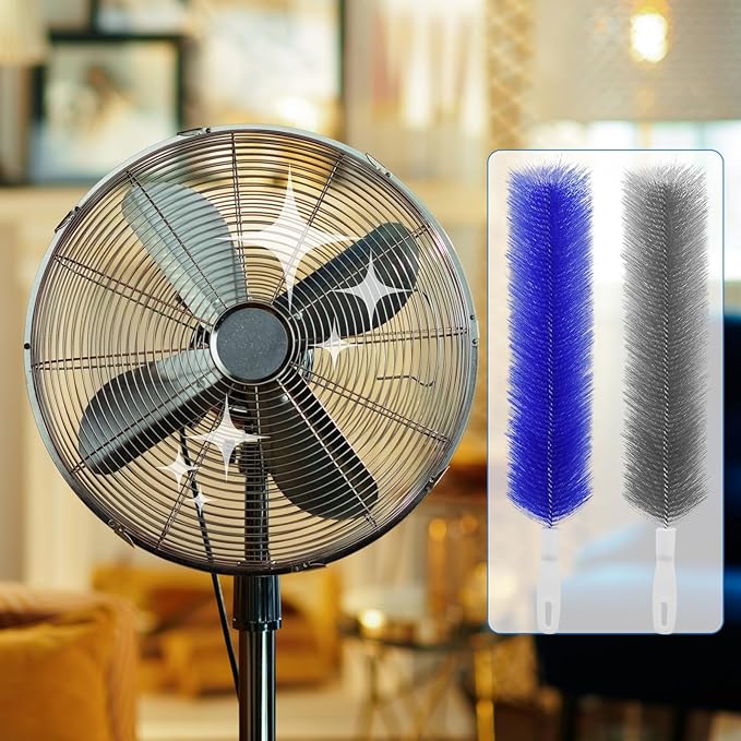 4 Pcs Cobweb Duster, Bendable Fan Duster, Plastic Fan Cleaner Brush, Microfiber - Image 7